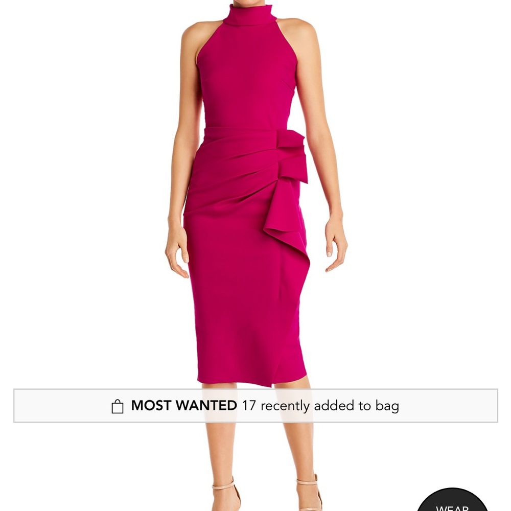 Chiara Boni Fuchsia Midi Dress